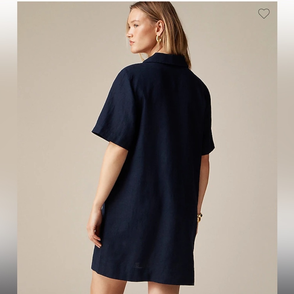 J.Crew Tall Bungalow Popover Dress in Linen - Picture 3 of 6